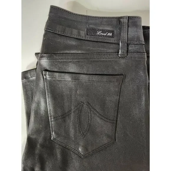 Level 99 Women Forever Black Denim Pants High Rise Skinny Jeans size 28/6 - Picture 10 of 10
